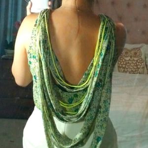 Sexy back chiffon top